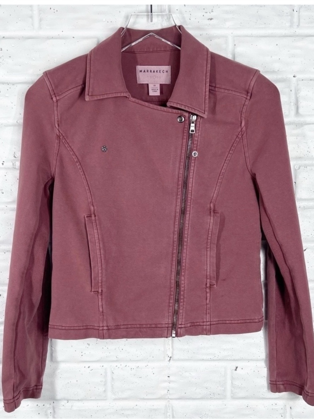 Marrakech Dusty Rose Asymmetrical Utility Jacket